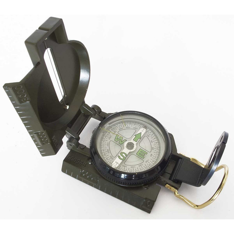 Boussole Militaire Style Scout - Noire, MFH, Pour Rando, Camping, Survie - Neuf Sous Blister