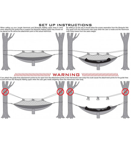 Jungle Snugpak Mosquito Net Hamaca instrucciones