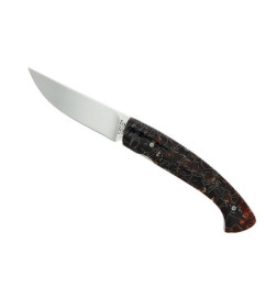 Couteau avec manche spark thermo noir/rouge de 12cm