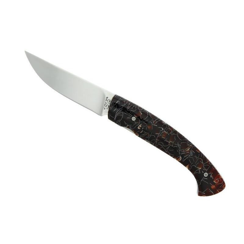 Couteau avec manche spark thermo noir/rouge de 12cm