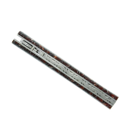 Couteau avec manche spark thermo noir/rouge de 12cm