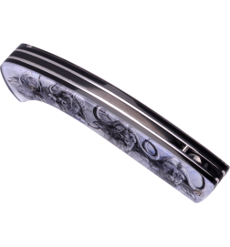 Couteau Alsac avec manche motif buffle Caffer 