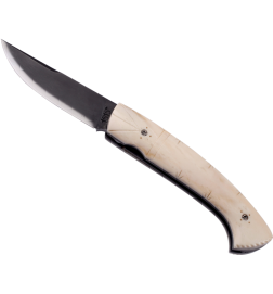 Couteau avec manche en os de renne sculpté main de 11.5cm