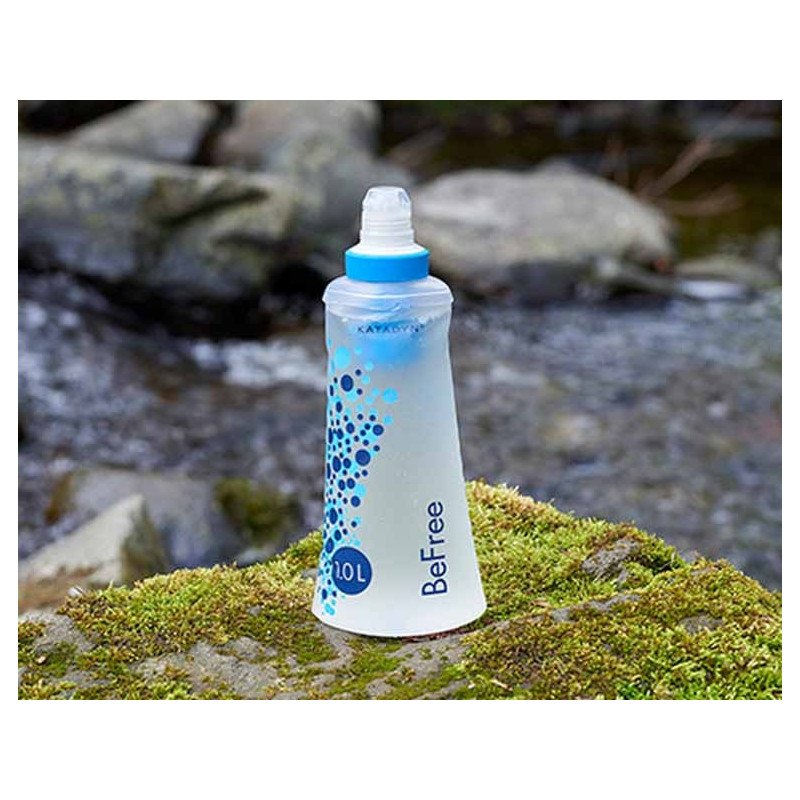 Gourde souple avec filtre Katadyn BeFree AC 1L bleue Activated Carbon