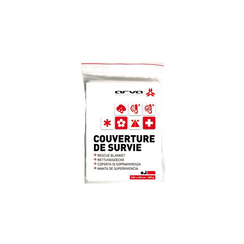 Couverture de survie Argent ARVA