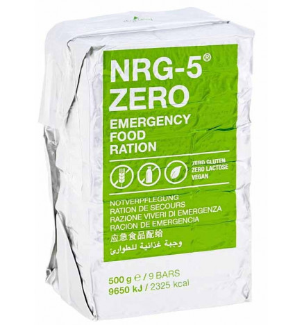 Ration de secours survie Vegan MSI NRG-5 Zero