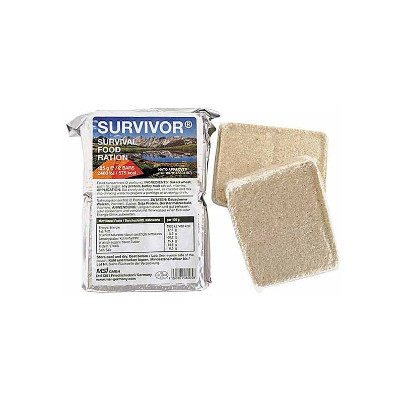 MSI Survivor - Ration de survie et secours - Alimentation de survie - Inuka