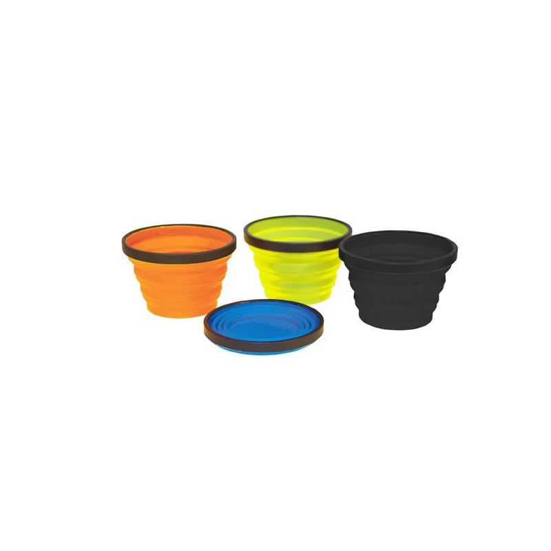 Lot De 4 Tasses Pliantes En Silicone Bleu – 8 Cm, Idéales Pour Voyage Et Camping