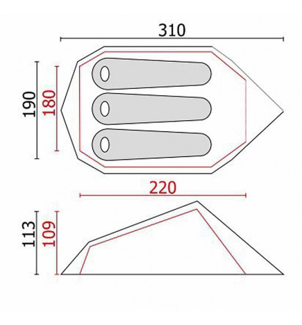 Tente Minima 3 SL Camp détail