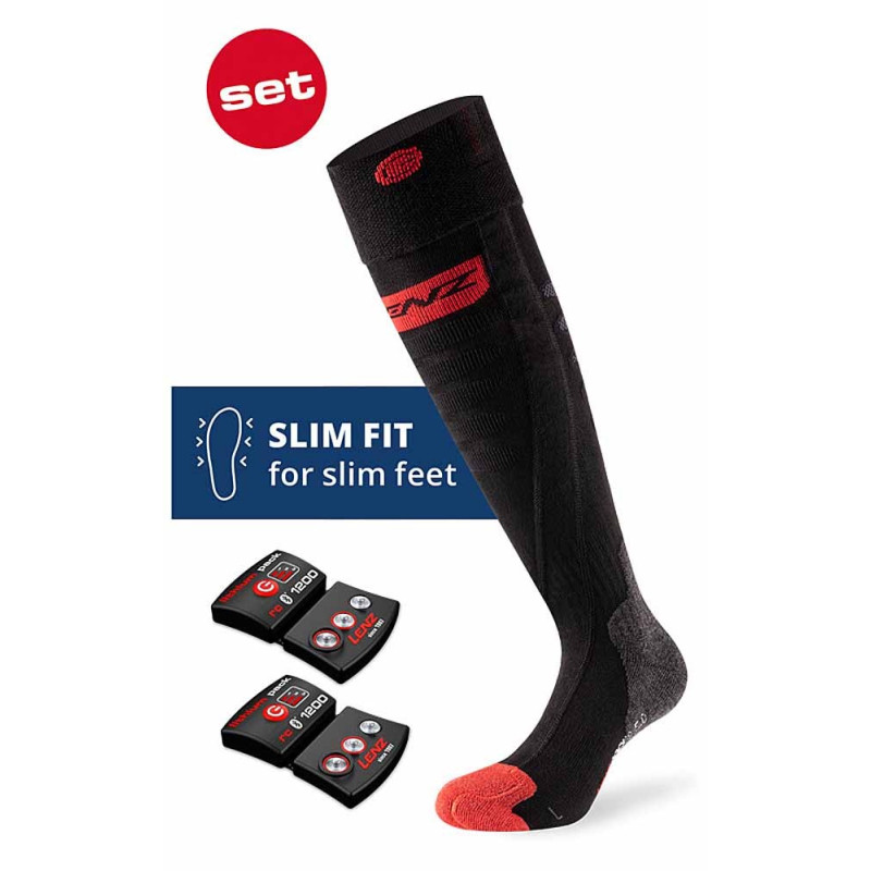 Pack Chaussettes chauffantes 5.0 Slim + Batterie Lenz