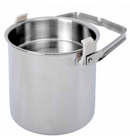 Popote bouilloire de bivouac 1,4 L inox bushcraft