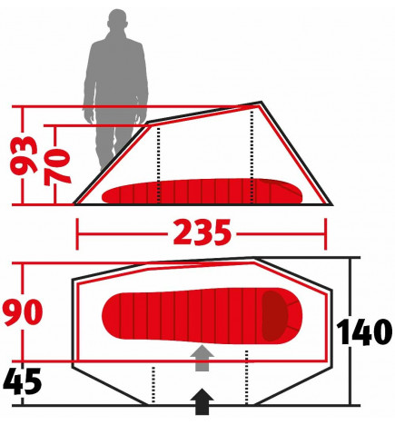 Tente de bivouac Aurora 1 Wechsel plan