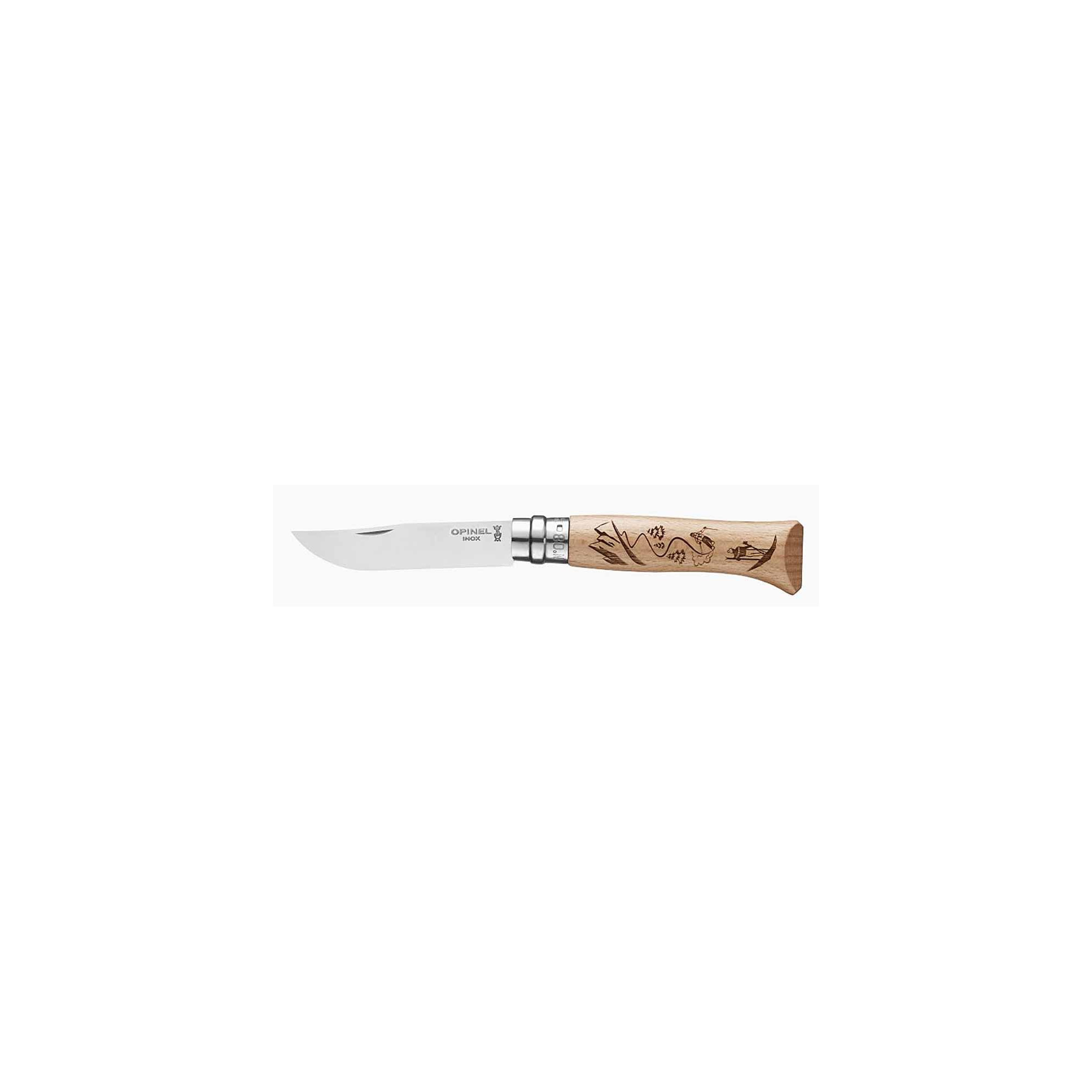 Opinel N°8 gravé skieur Opinel N°8 gravé skieur