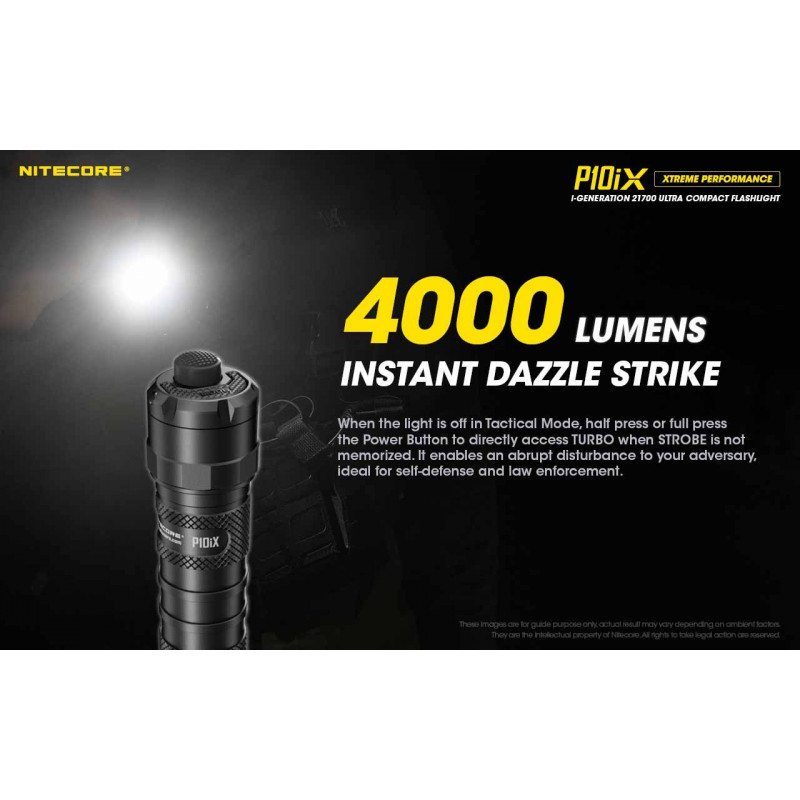 Nitecore - Lampe torche puissante P10iX 4000 lm - Eclairage