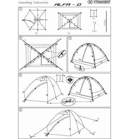 Tente de bivouac Alfa D 2/3 places instructions