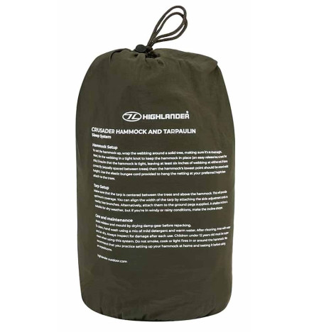 Hamac Moustiquaire et abri Crusader Highlander emballé