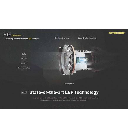 Lampe tactique longue portée Nitecore P35i descriptifs