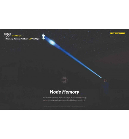 Lampe tactique longue portée Nitecore P35i descriptifs