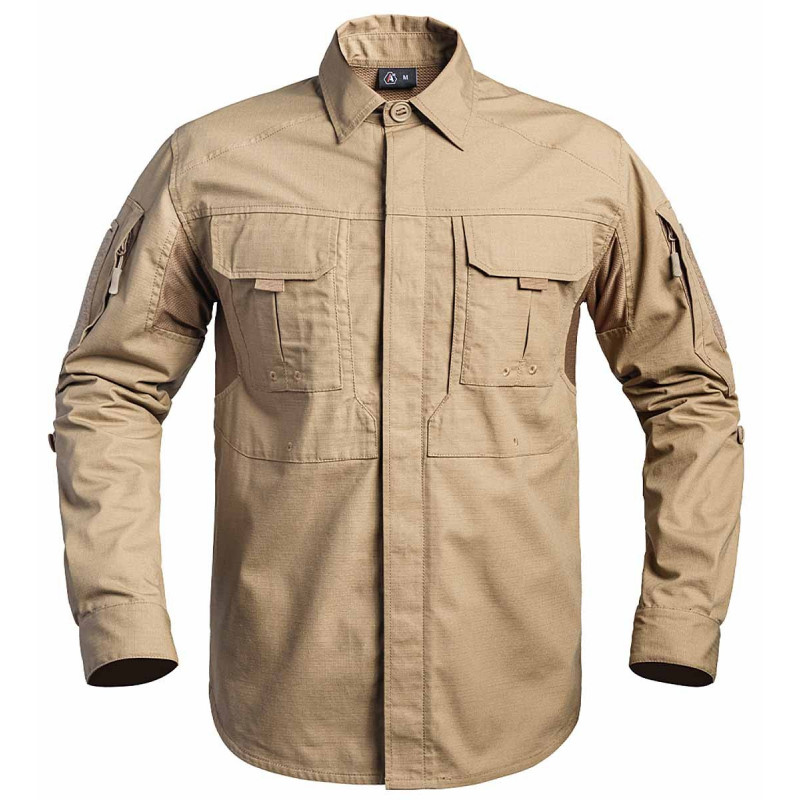 Hellbraunes taktisches Bushcraft-Shirt