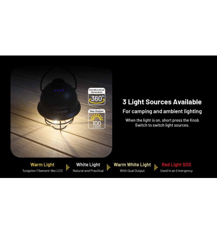 Lanterne de bivouac NiteCore LR40 ambiance 2