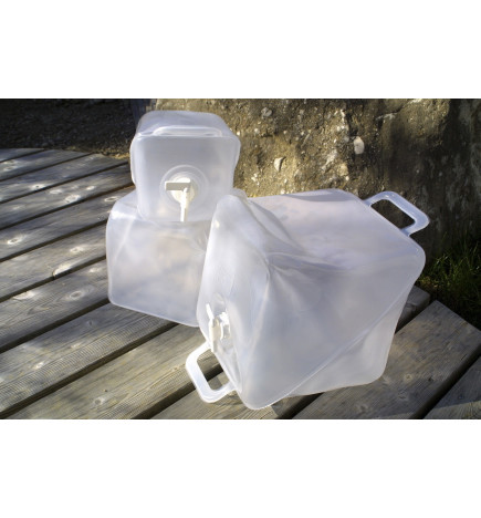 Réservoir d'eau de bivouac pliable 10 litres ambiance