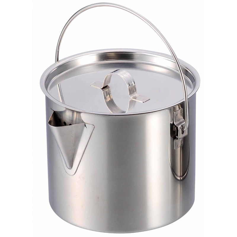 PORFOYO Bouilloire Camping 1.4L Portable En Aluminium - Poignée Anti-Chaleur Pliable, Légère Et Robuste Pour Randonnée & Pique-Nique - Noir