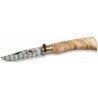 Old Bear olive damascus knife