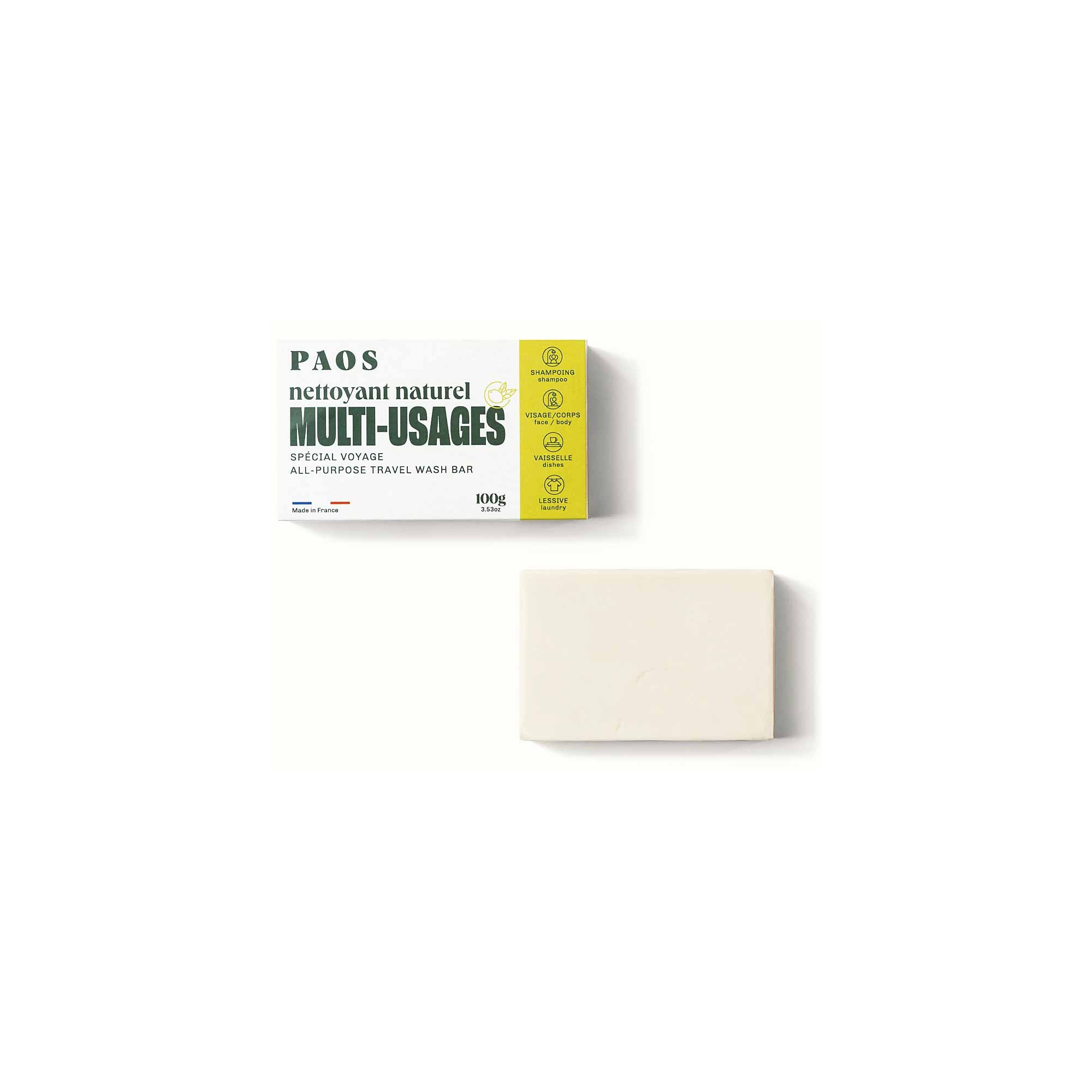 Savon multi-usages naturel Paos 3770014398888