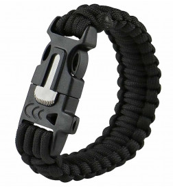 Survival Fire Starter Whistle Bracelet