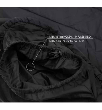 Carinthia G40 Liner sleeping bag black shoe pocket.