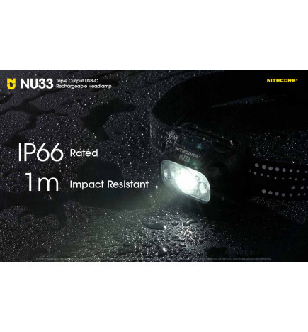 Lampada frontale Nitecore NU33 700L impermeabile e solida
