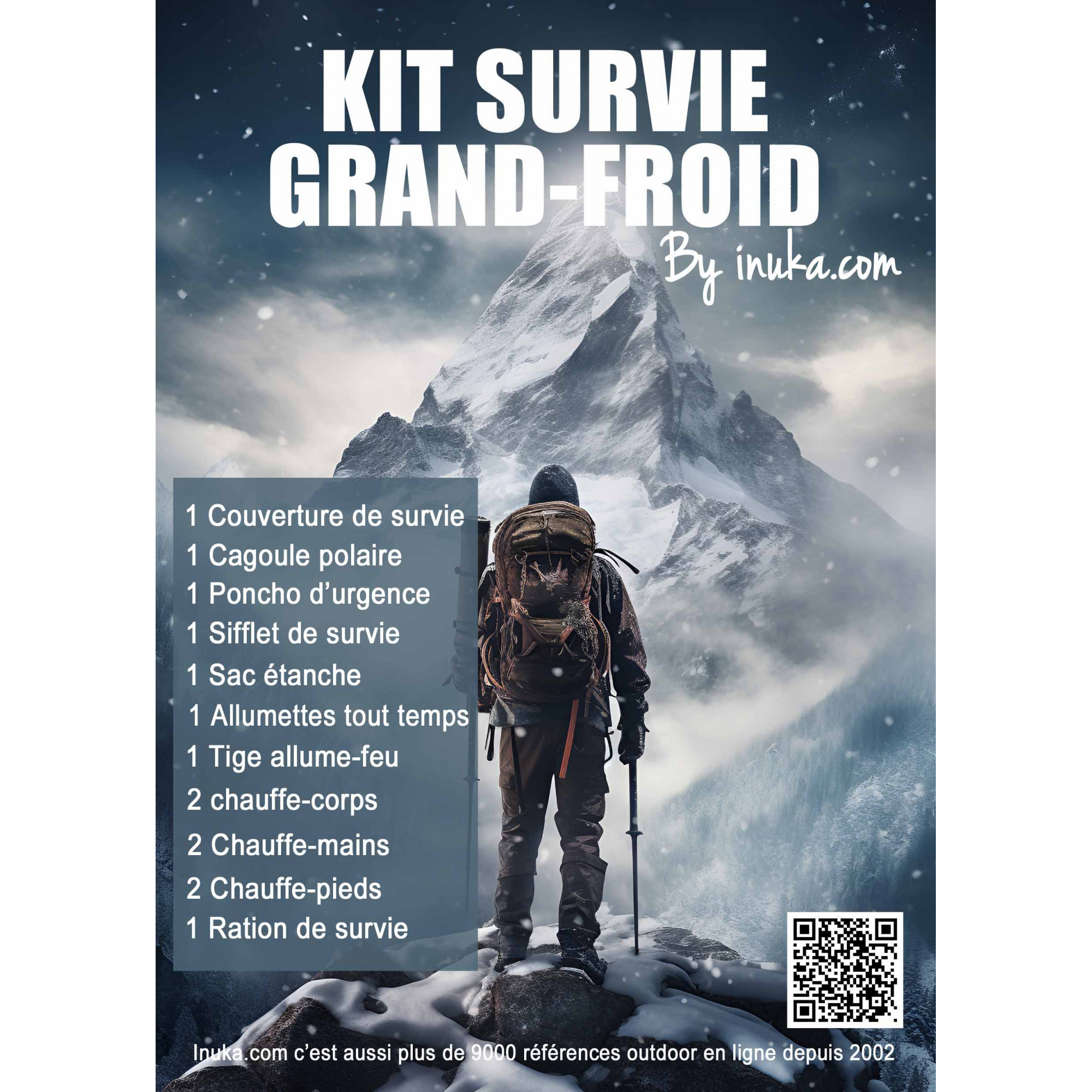 Kit de survie spécial grand-froid - Kit de secours extrême - Inuka