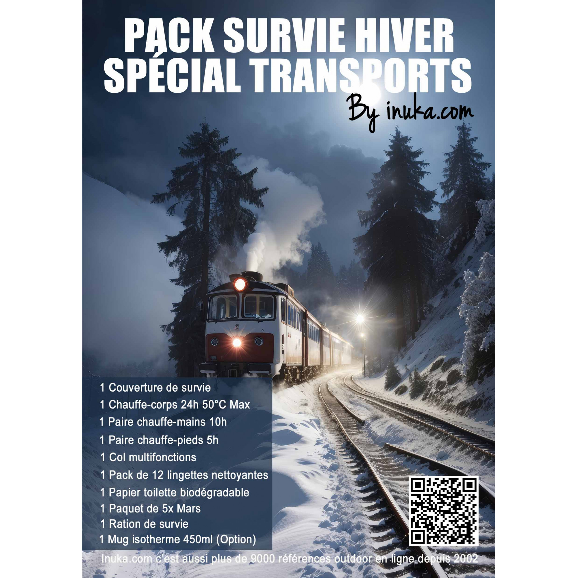 Pack de supervivencia para transporte de invierno inuka.com