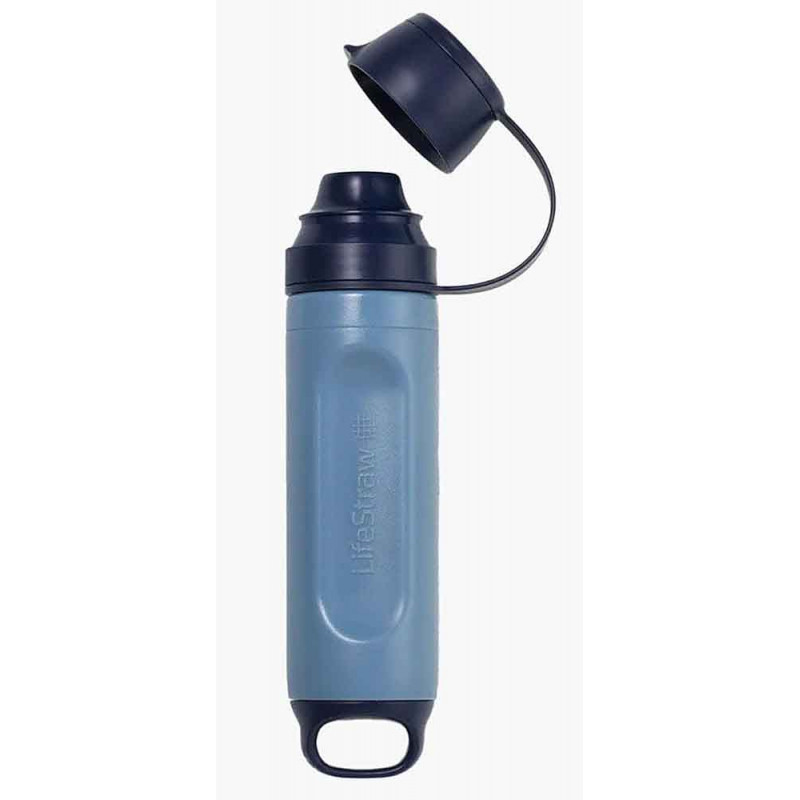 Filtre à Eau Portable EXLECO – 4000 L, Paille Filtrante 0,01 µm, Pour Camping, Rando, Survie – Bleu