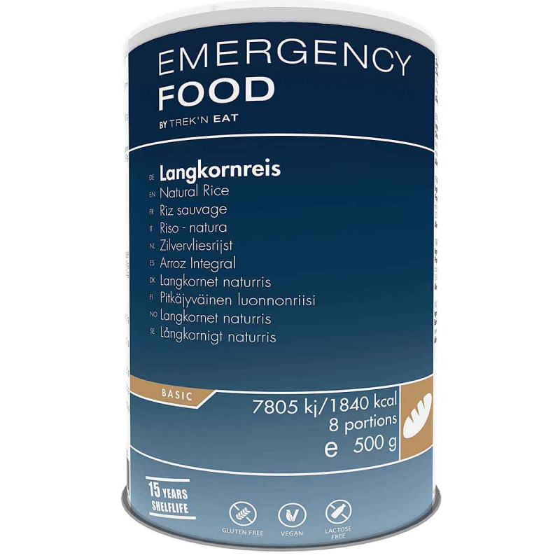Stock urgence alimentaire Riz sauvage Emergency Food 4015753738014