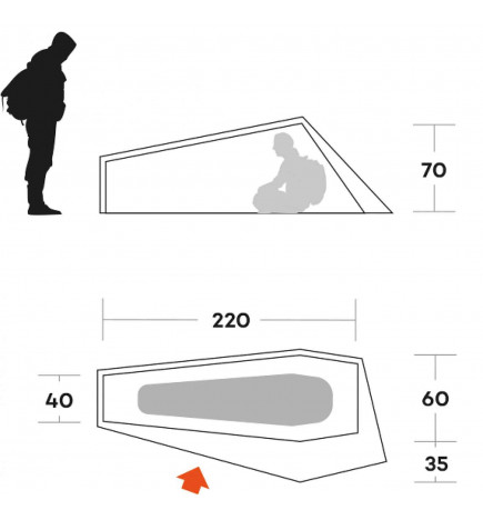 Ferrino Piuma ultralight tent 1 tent plan