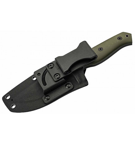 Cuchillo Bushcraft Drop Boker Magnum con funda trasera