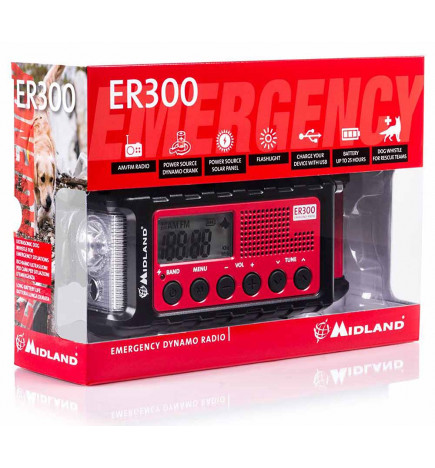 ER300 Radio d'urgence AM/FM ミッドランド エンバラージュ