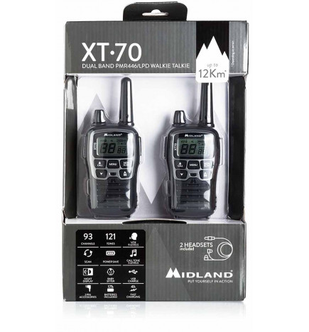 Walkie-talkie XT70 Midland blister