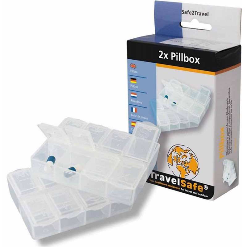2 Travel pill boxes TravelSafe