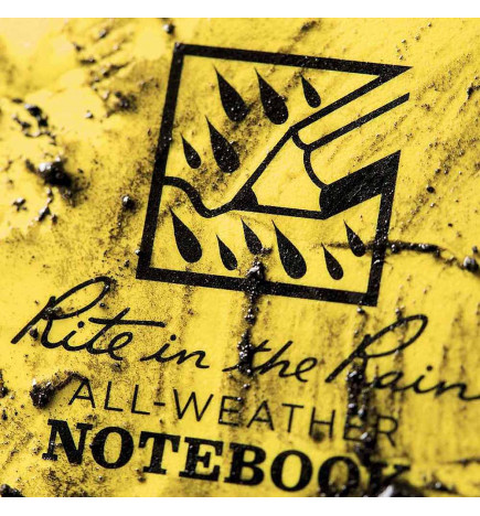Allwetter-wasserdichtes Notizbuch 8x13 cm Rite in the Rain Fettambiente
