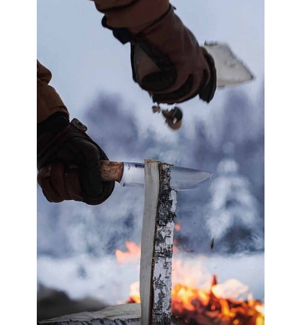 Cuchillo Helle Nord Sleipner, gran ambiente norteño, corte