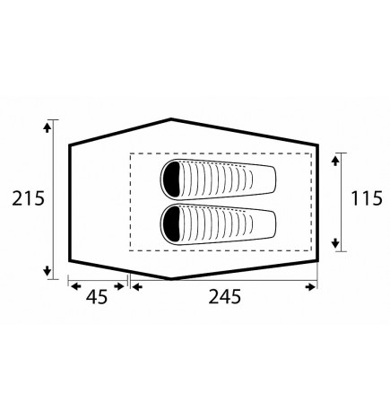Tente ultra-légère Fly DSL Trimm plan de la tente 8595225555630