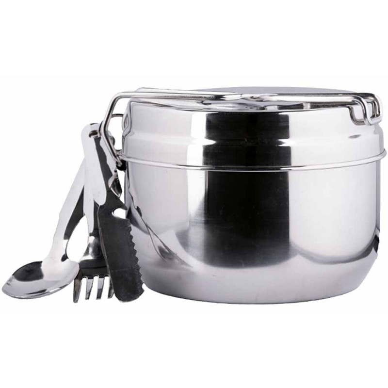 Bivouac bowl 3 pieces stainless steel 4046872424328