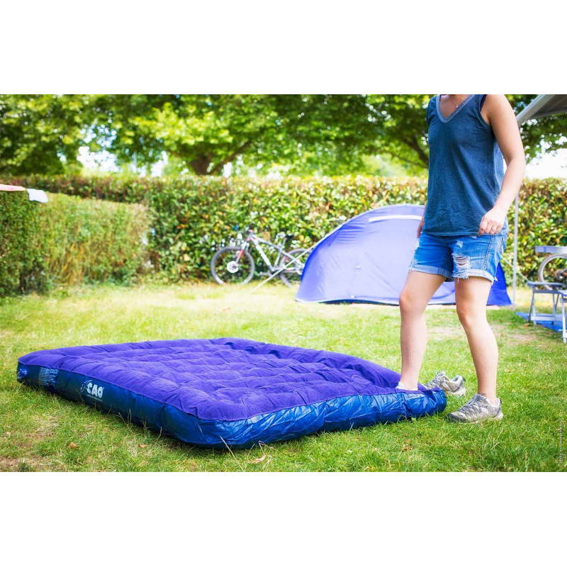 ZALTANA Matelas Gonflable AMDx2 Unisexe (Taille Double : 188 X 137 X 19 Cm) 2 Pièces, Bleu
