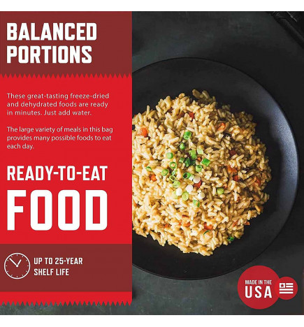 Stock alimentaire de survie 3 jours 25 ans ReadyWise repas équilibré