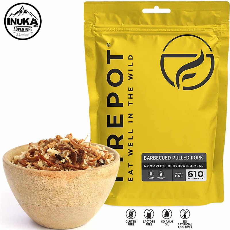 Repas déshydraté de Porc effiloché sauce BBQ Firepot 5060517783648