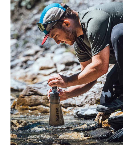 Filtre à eau BeFree Tactical AC 1,0 L ambiance rivière