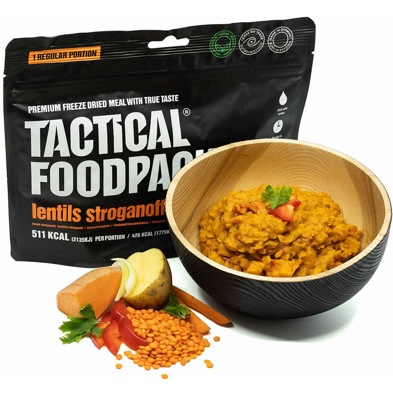 Lentilhas strogonoff liofilizadas