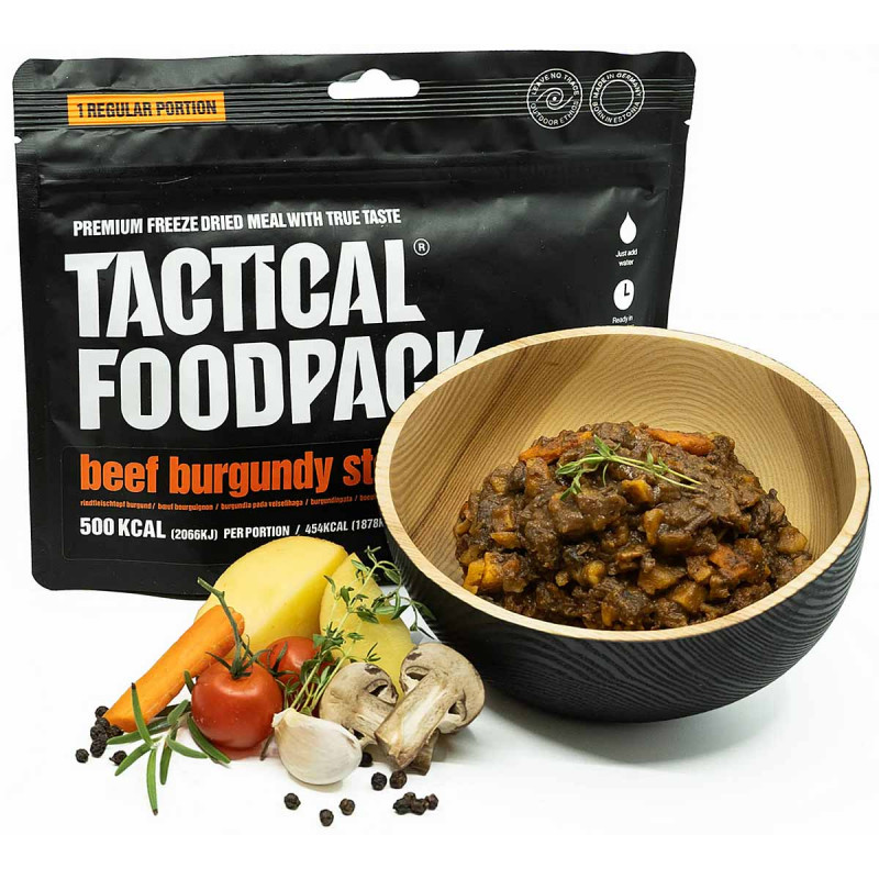 Bustina tattica FoodPack di manzo Bourguignon liofilizzato 4744698010724